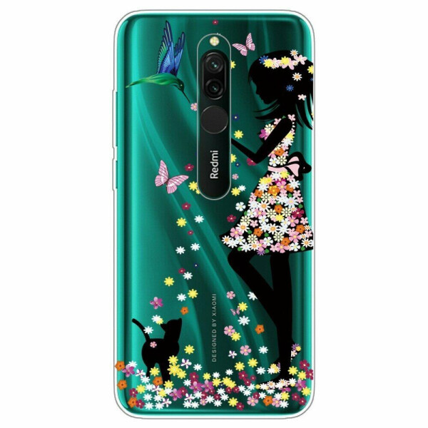 

Силиконовый (TPU) чехол Deexe Pretty Glossy для Xiaomi Redmi 8 - Girl and Cat