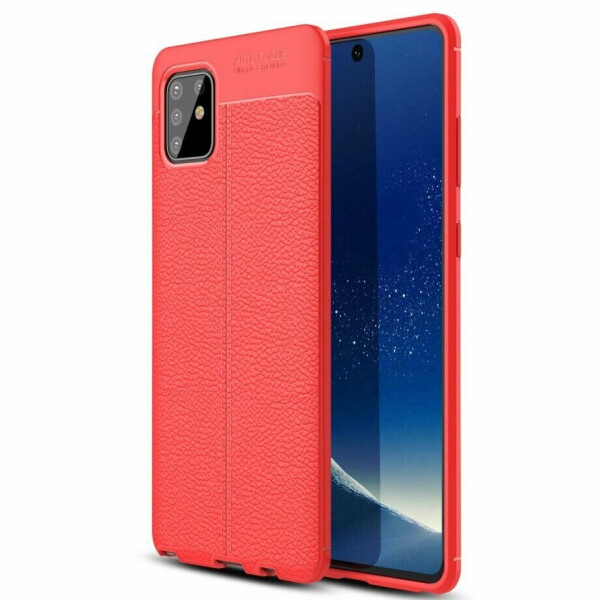 

Защитный чехол Deexe Leather Cover для Samsung Galaxy Note 10 Lite (N770) - Red