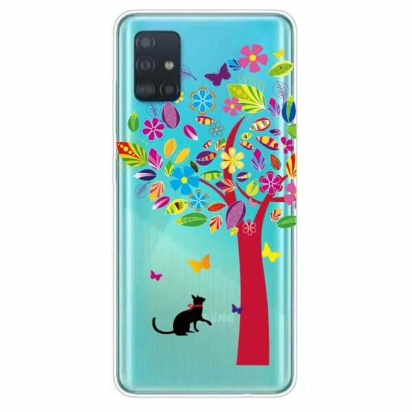 

Силиконовый (TPU) чехол Deexe Pretty Glossy для Samsung Galaxy A71 (A715) - Cat and Tree