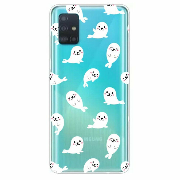 

Силиконовый (TPU) чехол Deexe Pretty Glossy для Samsung Galaxy A51 (А515) - Dolphin