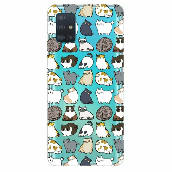 

Силиконовый (TPU) чехол Deexe Pretty Glossy для Samsung Galaxy A51 (А515) - Cartoon Animals