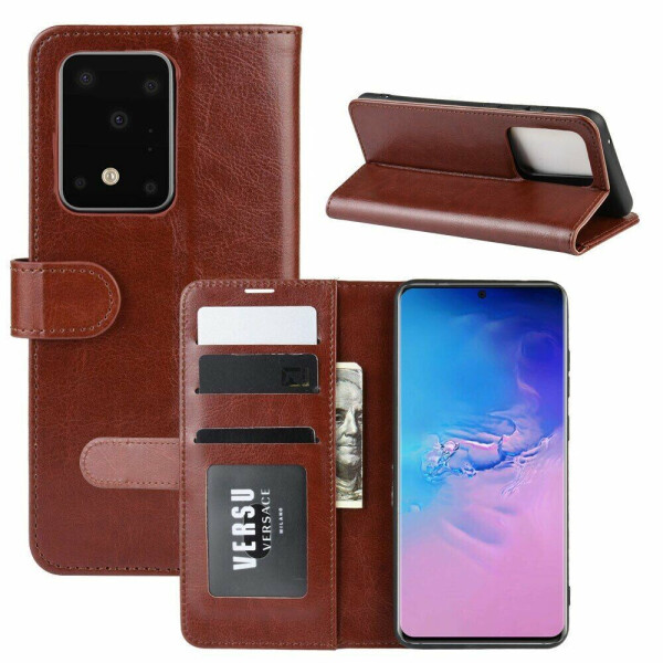 

Чехол-книжка Deexe Wallet Style для Samsung Galaxy S20 Ultra (G988) - Brown