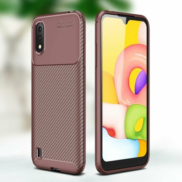

Защитный чехол Deexe Fusion для Samsung Galaxy A01 (A015) - Brown