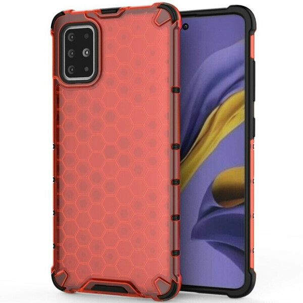

Защитный чехол Deexe Honeycomb Series для Samsung Galaxy A51 (А515) - Red