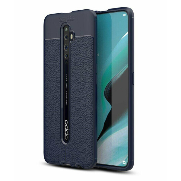 

Защитный чехол Deexe Leather Cover для OPPO Reno 2Z - Blue