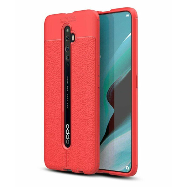 

Защитный чехол Deexe Leather Cover для OPPO Reno 2Z - Red