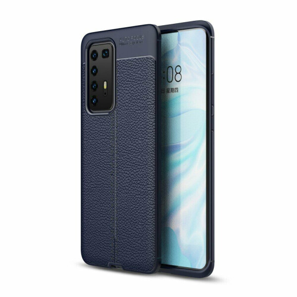 

Защитный чехол Deexe Leather Cover для Huawei P40 Pro - Blue
