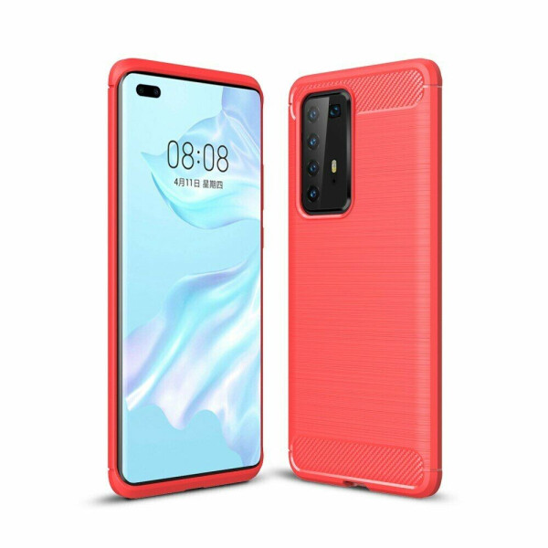 

Защитный чехол UniCase Carbon для Huawei P40 Pro - Red