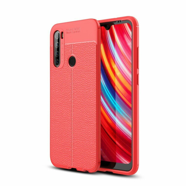 

Защитный чехол Deexe Leather Cover для Xiaomi Redmi Note 8T - Red