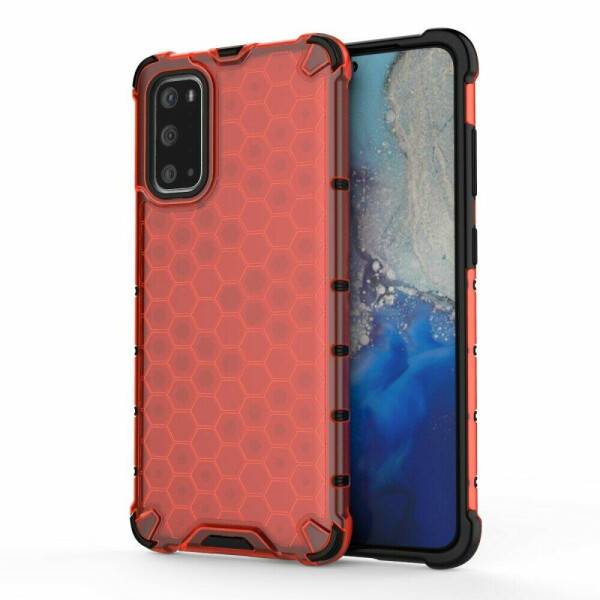 

Защитный чехол Deexe Honeycomb Series для Samsung Galaxy S20 (G980) - Red