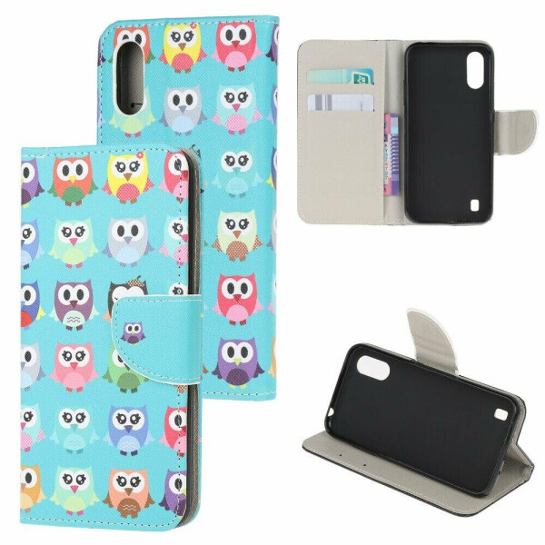 

Чехол-книжка Deexe Color Wallet для Samsung Galaxy A01 (A015) - Multiple Owls