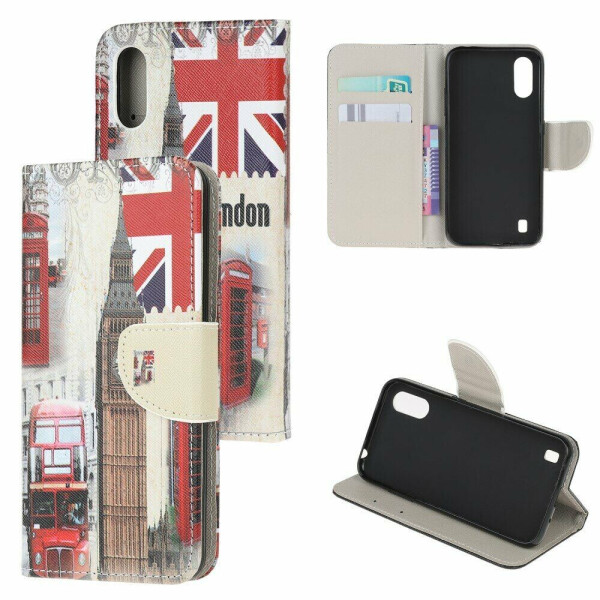 

Чехол-книжка Deexe Color Wallet для Samsung Galaxy A01 (A015) - UK Elements