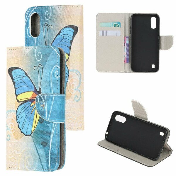 

Чехол-книжка Deexe Color Wallet для Samsung Galaxy A01 (A015) - Blue Butterfly
