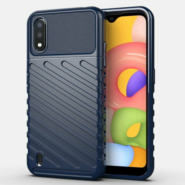 

Защитный чехол Deexe Thunder Series для Samsung Galaxy A01 (A015) - Blue