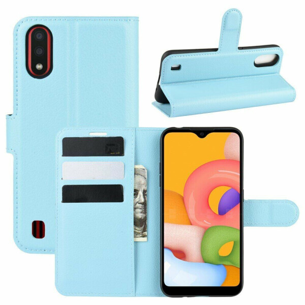 

Чехол-книжка Deexe Book Type для Samsung Galaxy A01 (A015) - Blue