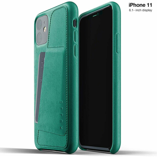 

Кожаный чехол MUJJO Full Leather Wallet для Apple iPhone 11 - Alpine Green