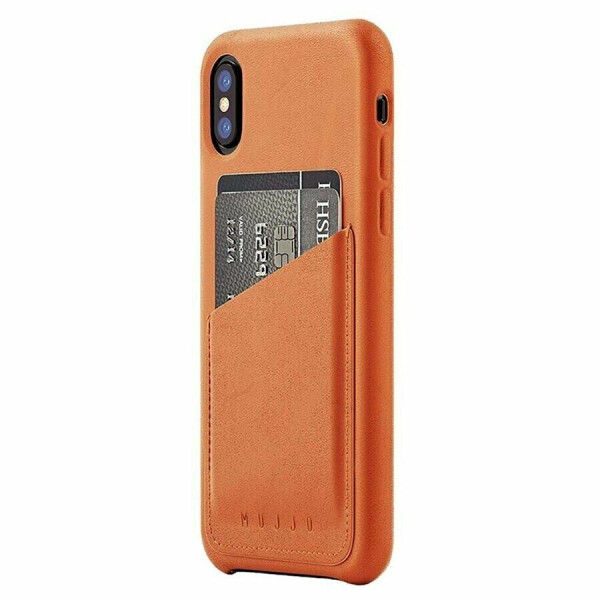 

Кожаный чехол MUJJO Full Leather Wallet для Apple iPhone XS - Tan