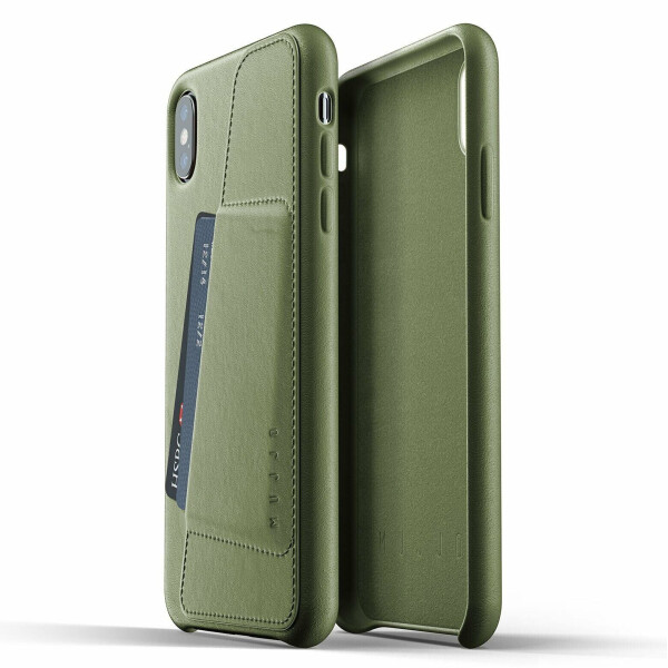 

Кожаный чехол MUJJO Full Leather Wallet для Apple iPhone XS Max - Olive