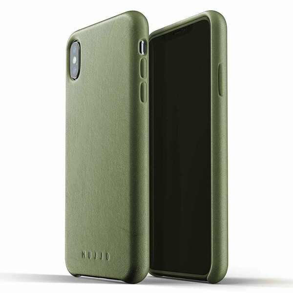 

Кожаный чехол MUJJO Full Leather для Apple iPhone XS Max - Olive