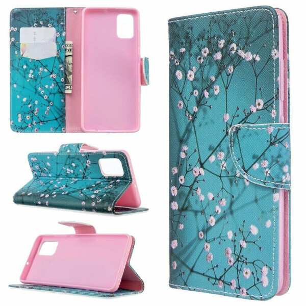 

Чехол-книжка Deexe Color Wallet для Samsung Galaxy A51 (А515) - Tree with Flowers