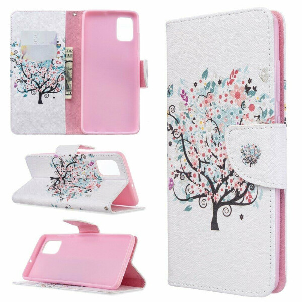 

Чехол-книжка Deexe Color Wallet для Samsung Galaxy A51 (А515) - Flowered Tree