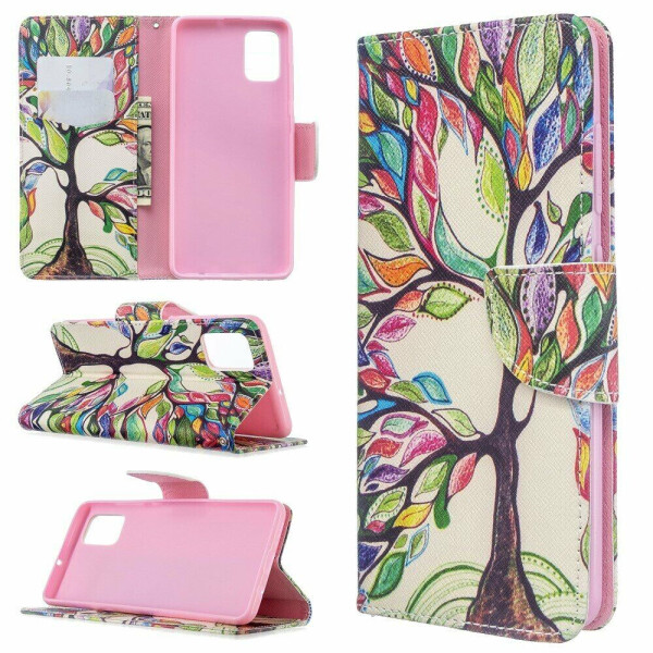 

Чехол-книжка Deexe Color Wallet для Samsung Galaxy A51 (А515) - Colorized Tree