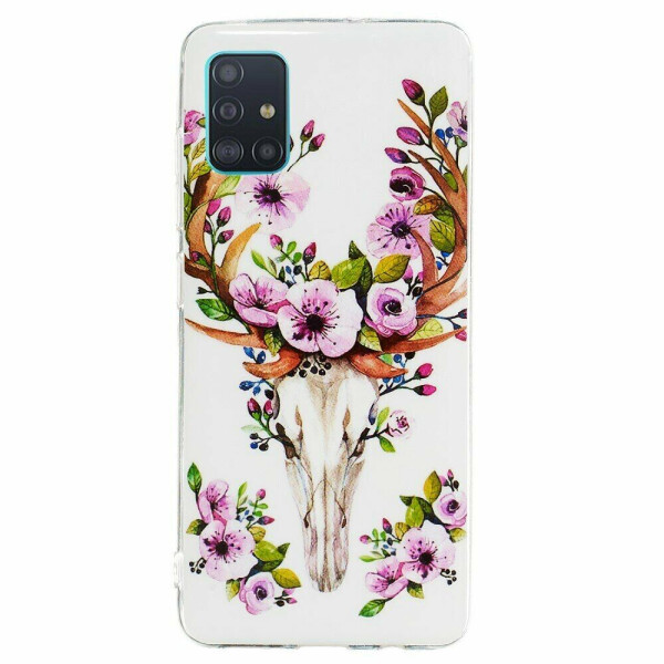 

Силиконовый (TPU) чехол Deexe LumiCase для Samsung Galaxy A51 (А515) - Flowered Elk