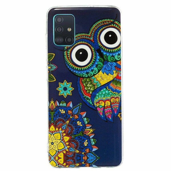 

Силиконовый (TPU) чехол Deexe LumiCase для Samsung Galaxy A51 (А515) - Owl Pattern