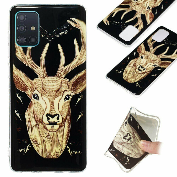 

Силиконовый (TPU) чехол Deexe LumiCase для Samsung Galaxy A71 (A715) - Elk Pattern