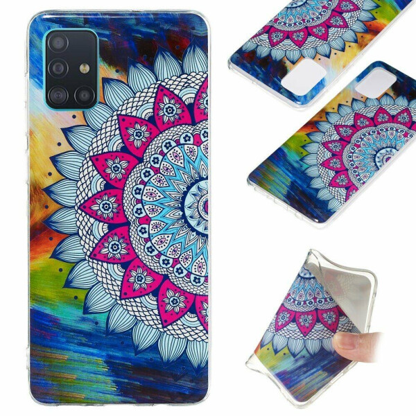 

Силиконовый (TPU) чехол Deexe LumiCase для Samsung Galaxy A71 (A715) - Flower Pattern