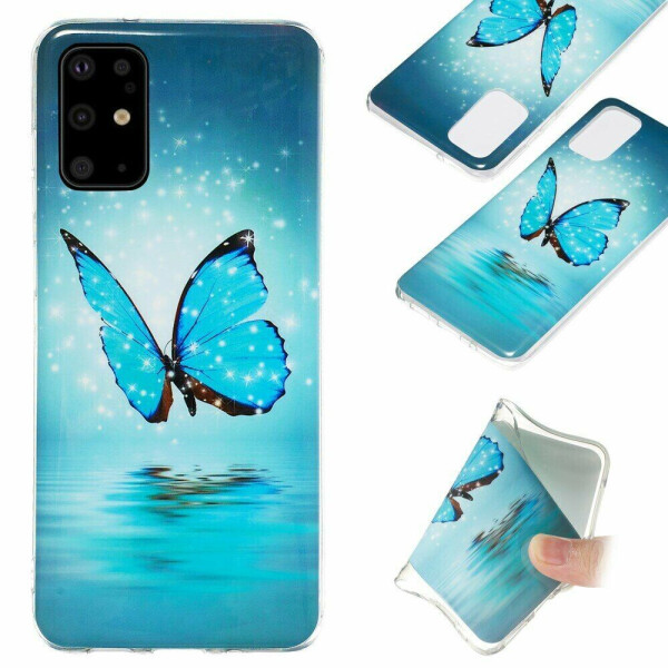 

Силиконовый (TPU) чехол Deexe LumiCase для Samsung Galaxy S20 Plus (G985) - Blue Butterfly