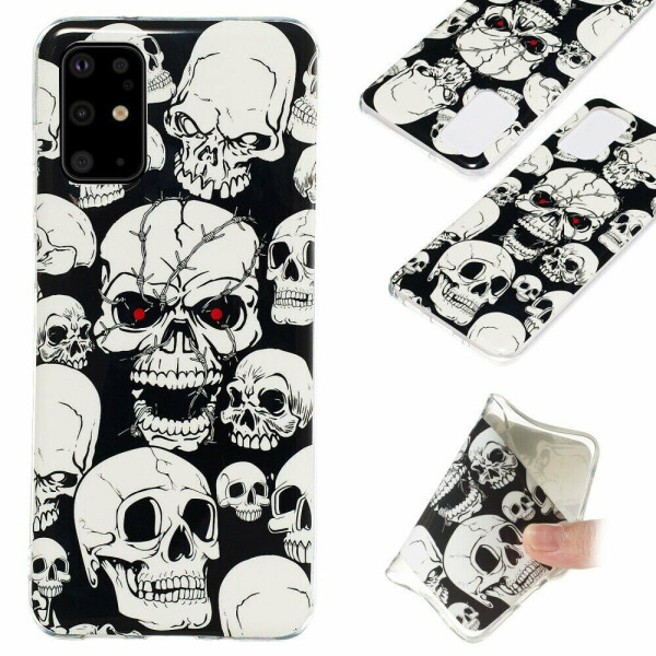 

Силиконовый (TPU) чехол Deexe LumiCase для Samsung Galaxy S20 Plus (G985) - Cool Skulls