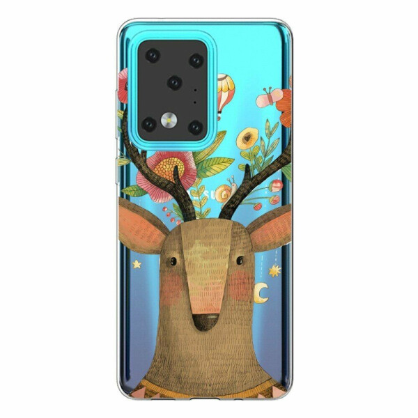 

Силиконовый (TPU) чехол Deexe Pretty Glossy для Samsung Galaxy S20 Ultra (G988) - Elk
