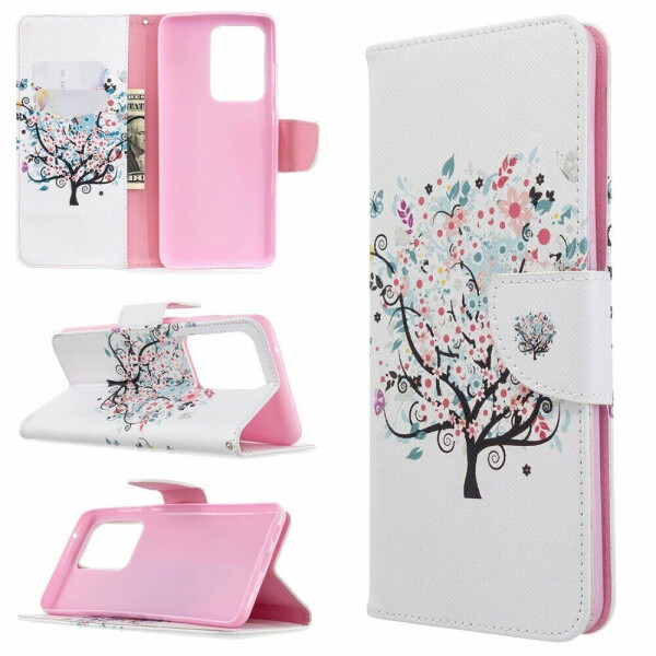 

Чехол-книжка Deexe Color Wallet для Samsung Galaxy S20 Ultra (G988) - Flower Tree