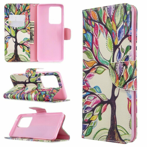

Чехол-книжка Deexe Color Wallet для Samsung Galaxy S20 Ultra (G988) - Life Tree