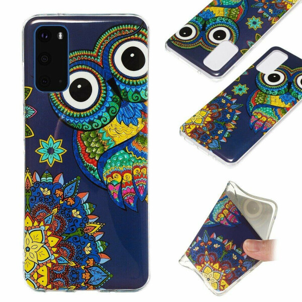 

Силиконовый (TPU) чехол Deexe LumiCase для Samsung Galaxy S20 (G980) - Owl Pattern