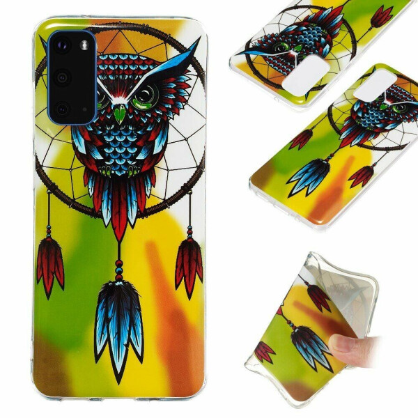 

Силиконовый (TPU) чехол Deexe LumiCase для Samsung Galaxy S20 (G980) - Owl Dream Catcher