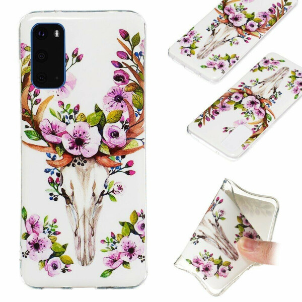 

Силиконовый (TPU) чехол Deexe LumiCase для Samsung Galaxy S20 (G980) - Flowered Elk