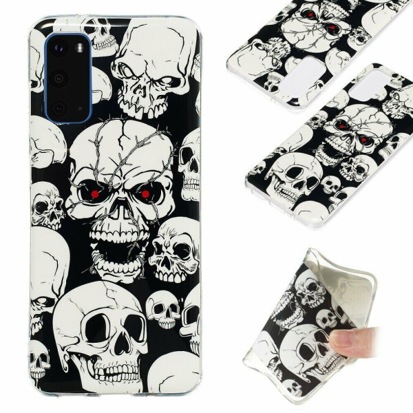 

Силиконовый (TPU) чехол Deexe LumiCase для Samsung Galaxy S20 (G980) - Cool Skulls