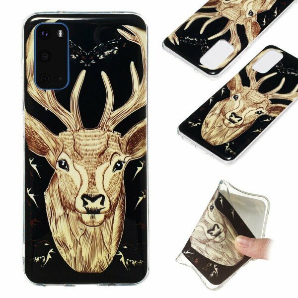 

Силиконовый (TPU) чехол Deexe LumiCase для Samsung Galaxy S20 (G980) - Elk Pattern