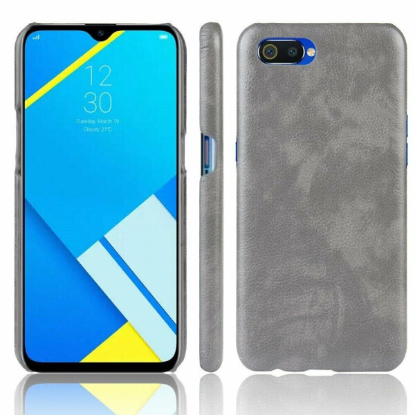 

Защитный чехол Deexe Leather Back Cover для Realme C2 - Grey