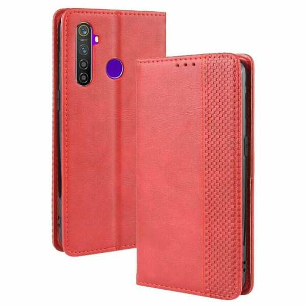 

Чехол Deexe Retro Style для Realme 5 Pro / Realme Q - Red