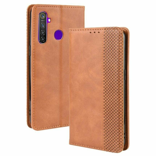 

Чехол Deexe Retro Style для Realme 5 Pro / Realme Q - Brown