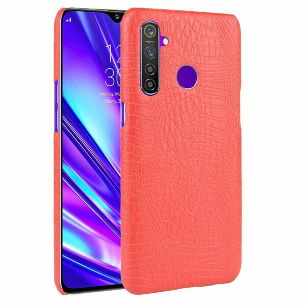 

Защитный чехол Deexe Croco Style для Realme 5 Pro / Realme Q - Red