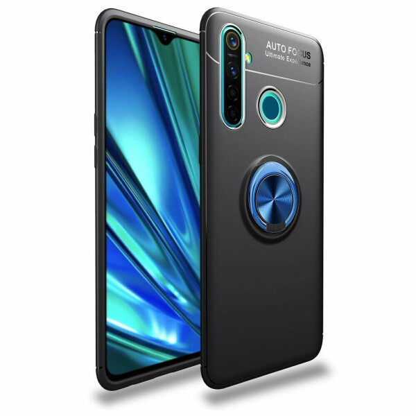 

Защитный чехол UniCase Magnetic Ring для Realme 5 Pro / Realme Q - Black / Blue