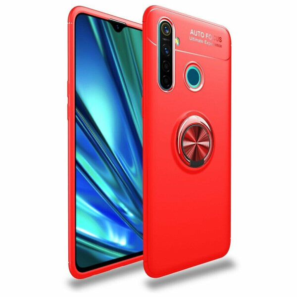 

Защитный чехол UniCase Magnetic Ring для Realme 5 Pro / Realme Q - Red