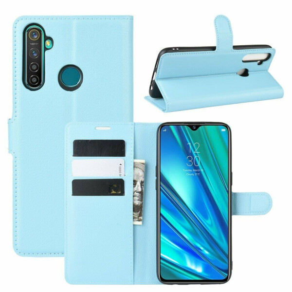 

Чехол-книжка Deexe Book Type для Realme 5 Pro / Realme Q - Blue