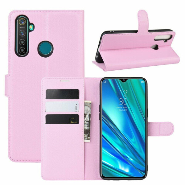 

Чехол-книжка Deexe Book Type для Realme 5 Pro / Realme Q - Pink