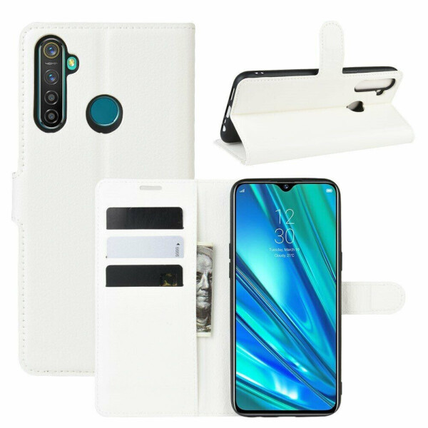 

Чехол-книжка Deexe Book Type для Realme 5 Pro / Realme Q - White