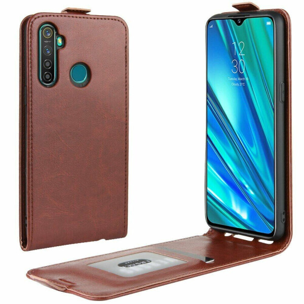 

Чехол Deexe Flip Case для Realme 5 Pro / Realme Q - Brown